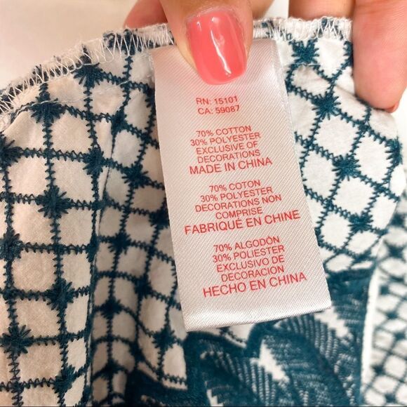 -Red Carter Embroidered Swim Coverup M - Picture 7 of 8